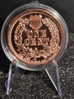 1 Oz 999 Fine Copper Flying Eagle Round With Capsule   Stand