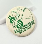Vintage 1970s Republican Elephant Pin Never Forgets The Value Of Dollar Pinback 