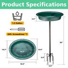 34  Height Pedestal Bird Bath Outdoor Garden Decor Vintage Yard Art Birdbath