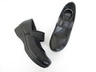 Dansko Womens Classic Solid Black Leather Mary Jane Heels Shoes Size 38 7 5 8