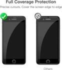 3-pack Full Cover Tempered Glass Screen Protector For Iphone 7 8 Plus Black