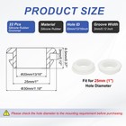 22 Pcs 1  20mm  Id   13 16  25mm drill Hole Silicone Rubber Grommets  White