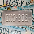 Arizona License Plate     free         1 Random Vintage Embossed Cactus Sunset Graphic