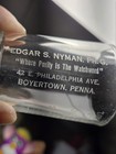 Antique Rare Etched Edgar Nyman Drug Store Boyertown Pa Medicine Dose Shot Glass