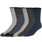 Cole Haan Men s Socks Mens 6-pair New Black Blue Gray Cotton  shoe Size 7-12