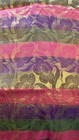 Women s Woven Silk Blend Sari saree Pink Purple Green Gold Brown Stripe Floral