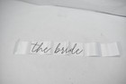 The Ring Boxes The Bride Womens Sash Black Lettering On White Event Accessory