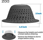 Zaa Bathtub Drain Hair Catcher  Silicone Collapsible 1 Pack Drain Protector     