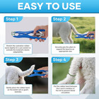 120pcs Castration Bands And Goat Banding Kit  Stainless Steel Jaw Castration Too