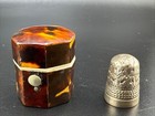 Superb Antique Charles Horner Dorcas Sterling Silver Steel Core Thimble Size 8    