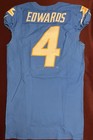 Gus Edwards Los Angeles Chargers Nfl Game Used Worn Jersey 11 10 24 Vs Titans