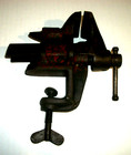 Vintage Made In Usa Small Table Clamp Vise W Anvil