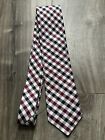 Collard Greens Boys Youth Necktie Usa Plaid Black Burgundy White Euc