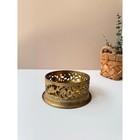 Vintage Brass Ornate Scroll Candle Holder Base   Hollywood Regency Glam Decor 