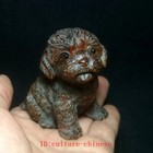 2 7 Inch Japanese Boxwood Carved Vivid Dog Figurine Statue Decoration Netsuke