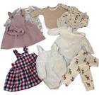 Lot Of 23 Baby Girl Dress 1 Piece Pant Headband Hat Rabbit Bear  more Size 0-9 M