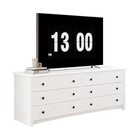 59 In Wooden Dresser 6 Drawer vintage Dresser bedroom Livingroom Chest Of Drawer
