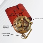 Handcrafted Vintage Brass Sundial Compass     Antique Nautical Sun Clock With 