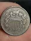 1864 2 Cent Piece Large Motto   High Vf    2