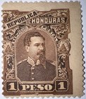 Travelstamps  Honduras Stamps Scott  61 - 1 Peso President Luis Bogr  n Mogh