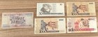 Lot Of 5 Vintage Brazil Banknotes     Cruzados   Cruzeiros     Collectible Set