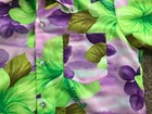 Vintage Mens Hawaii Sears Short Sleeve Purple green Hibiscus Hawaiian Aloha 