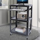 Av Cart Steel Rolling Cart Work Table Standing Desk Home Office Desk With Wheels