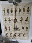 Lot 2 Uncut Vtg Paper Toy Sheet Scottish Soldiers Gordon Highlanders Ww1 French
