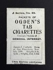 1901 Ogden s Tab Cigarettes - James J Corbett - A Series Tobacco Card