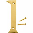Hy-ko 4  Solid Flat Brass House Numbers