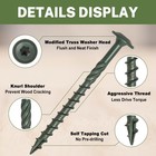 Lag Screws 3 Inch Structural Wood Screw  14 X 3 50-pcs Heavy Duty Constructio   