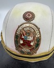 Vintage Peruvian Motorcycle Jockey Police Helmet Visor Cap Hat Peru Military