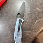 Spyderco Tenacious C122tiblbkp 3 3  Titanium Folding Knife Open Box