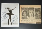 Vintage Estate Autographs programs pix  dancers  Ballerinas  Mimes  Movie Stars 