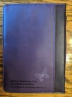 Bible Cover Large 7    X 10 1 8    X 1 7 8    2 Corinthians 5 17 Butterflies Purple