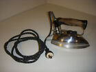 Vintage Wooden Handled Electric Singer Iron Model B W  Cord - Tested   Working 