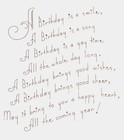 1 Vintage Greeting Card Kitty Cat  sending A Birthday Tune To You  W Env Unused 
