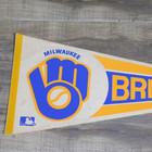 Vintage 1980s Milwaukee Brewers Original Mlb Baseball 30x12 Full Size Pennant