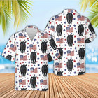 Black Angus American Flag Pattern Trendy Hawaiian Shirt  Funny Cow Trendy Hawaii
