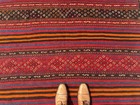 Old Antique Tribal Handmade Rug 5x10 Vintage Tribal Fine Geometric Handwoven