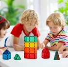Fnjo Magnetic Tiles  110pcs Magnet Building Set  110pcs  Multi-color 