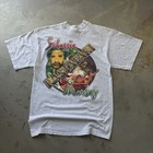 Vintage 90   s Bob Marley Haile Selasie Rap Tee T-shirt Size Xl Rastafari Reggae