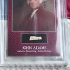 John Adams Handwritten Word Removed From A Beckett Autograph Document Signed