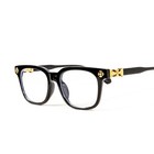 Men Women Clear Lens Classic Black Gold Plated Cross Fashion Eye Glasses