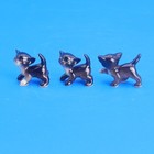 Hagen Renaker Miniature Playful Kitten Paw Up   Down Vintage Grey-black Figurine