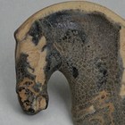 Ancient China Tang Sancai Black-glazed Warhorse Antique-style Ceramic Figurine