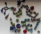 Vtg Estate Lot Of Unknown  Cloisonn   Hand Decorated Jewelry Beads  Loose  23