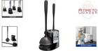 Toilet Plunger And Bowl Brush Combo Black 1 Set Bathroom Cleaning