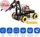 5dof Smart Robot Arm Car Kit  4wd Remote Control Car Compatible With Arduino pyt