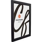 Economy Black   84 Inch Wide Simple Hardwood Picture Frame  8  Sizes